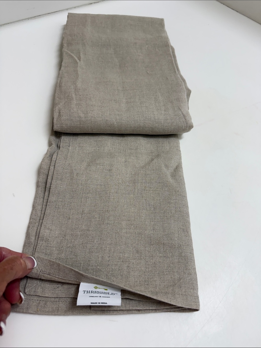 NWOT 100% Linen Threshold Tablecloth 72” x54”